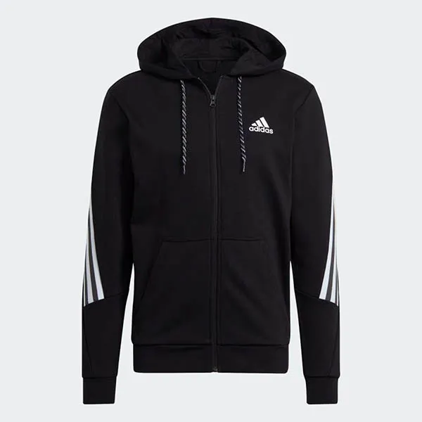 Áo Khoác Adidas 3 Stripes Tape Full-Zip Sweatshirt GM6895 Màu Đen Size S - Thời trang - Vua Hàng Hiệu
