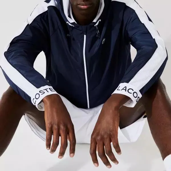 Áo Khoác Gió Lacoste Sport Lightweight Colourblock Tennis Màu Xanh Navy Size 46 - Thời trang - Vua Hàng Hiệu