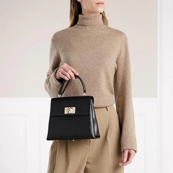 Túi Xách Furla 1927 Top Handle S Asfalto G Màu Đen