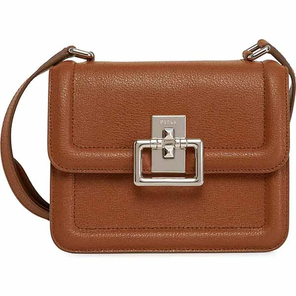 Túi Xách Furla Villa Crossbody Mini Cognac H Màu Nâu