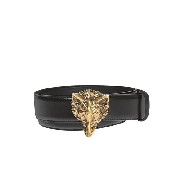 Thắt Lưng Gucci Men's Leather Belt With Wolf Buckle In Black Size 85 - Thắt lưng - Vua Hàng Hiệu