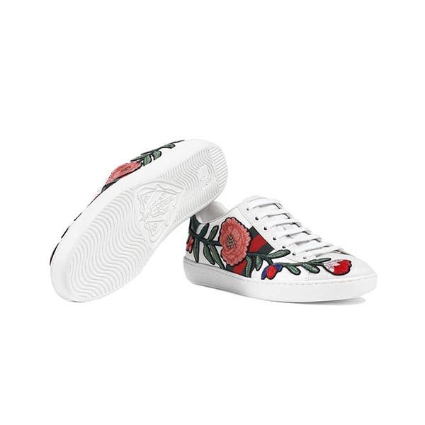 Giày Gucci Ace Floral Sneakers Màu Trắng Size 41 - 2