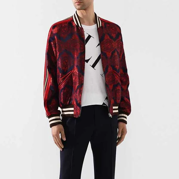 Áo Khoác Gucci Red And Navy Baroque Jacquard Bomber Jacket 572524 ZAAEV Size 48 - Thời trang - Vua Hàng Hiệu