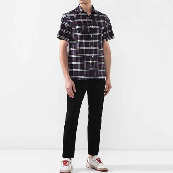 Áo Sơ Mi Burberry Kẻ Caro Màu Xanh Đen Size S - Thời trang - Vua Hàng Hiệu