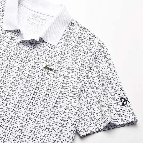 Áo Polo Lacoste Men's Sport Novak Djokovic Allover Croc Super Light Màu Trắng