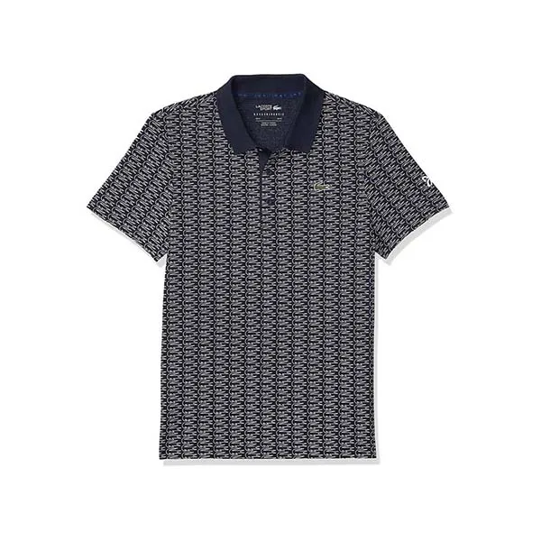 Áo Polo Lacoste Men's Sport Novak Djokovic Allover Croc Super Light Màu Xanh Navy