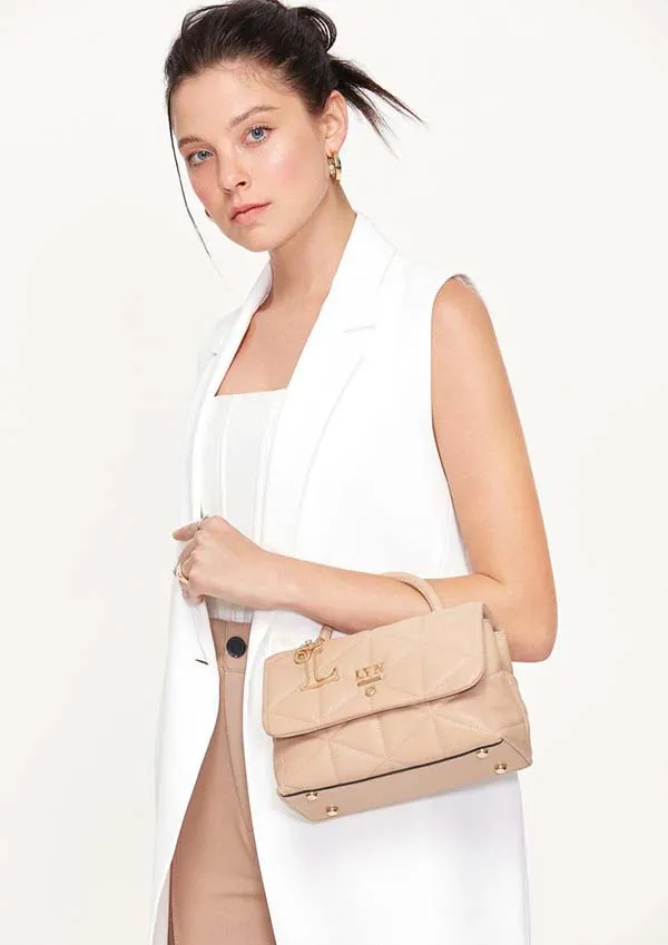 Túi Xách Lyn Triton Top Handle Handbags LL20WBS074 Màu Nâu