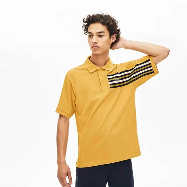 Áo Polo Lacoste Men's L.12.12 Striped Panel Cotton Pique Polo Shirt PH85344BW