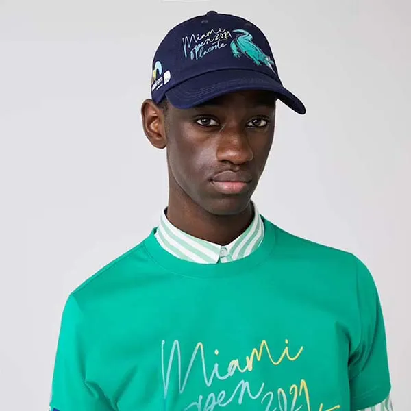 Mũ Lacoste Men's Sport Miami Open Edition Adjustable Strap Cotton Cap RK4670-51-166 Xanh Navy