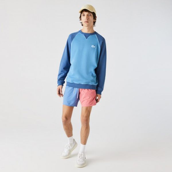Áo Nỉ Lacoste Men’s Crew Neck Contrast Sleeved Fleece Sweatshirt Size S - 1