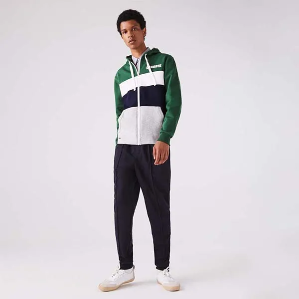 Áo Khoác Nỉ Lacoste Men's Sport Colorblock Fleece Zip Sweatshirt SH1506-58Q Size M - Thời trang - Vua Hàng Hiệu