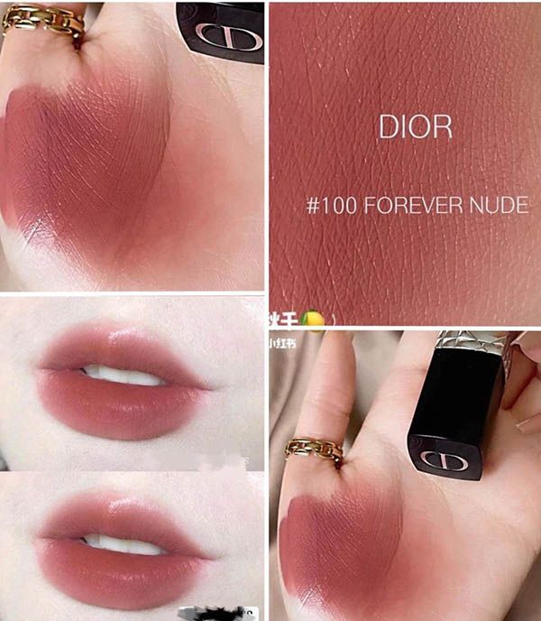 Son Dior Rouge Matte 100 Nude Look Màu Hồng Nude Mini - 3