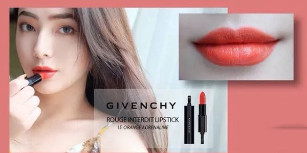 Son Givenchy 15 Orange Adrenaline - Màu Cam Đỏ Dòng Rouge Interdit