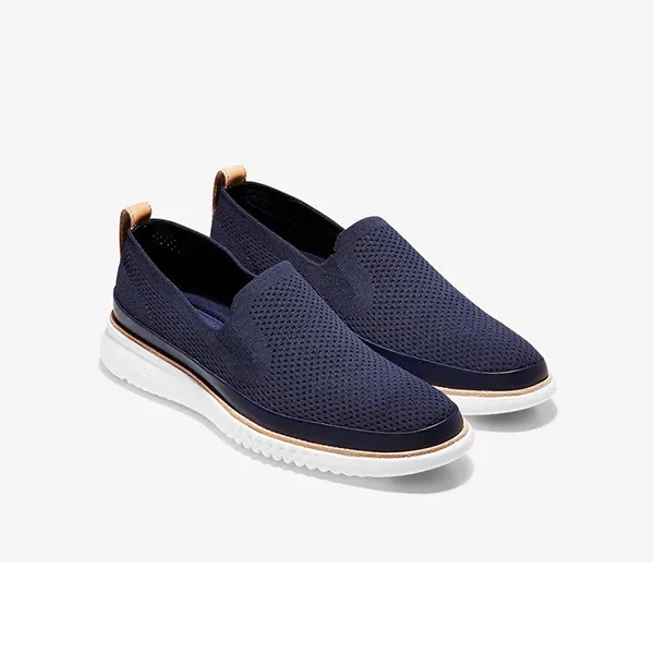 Giày Slip-on Cole Haan Navy 2.Zerogrand Stitchlite Men Size 40.5