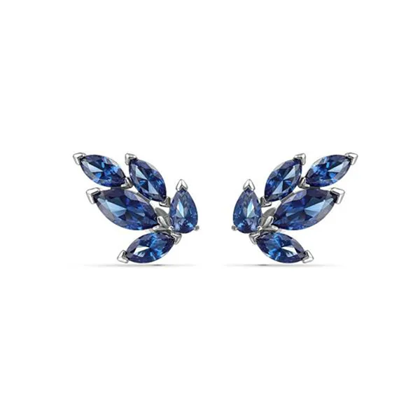 Khuyên Tai Swarovski Louison Stud Pierced Earrings, Blue, Rhodium plated 5536549 - Trang sức - Vua Hàng Hiệu