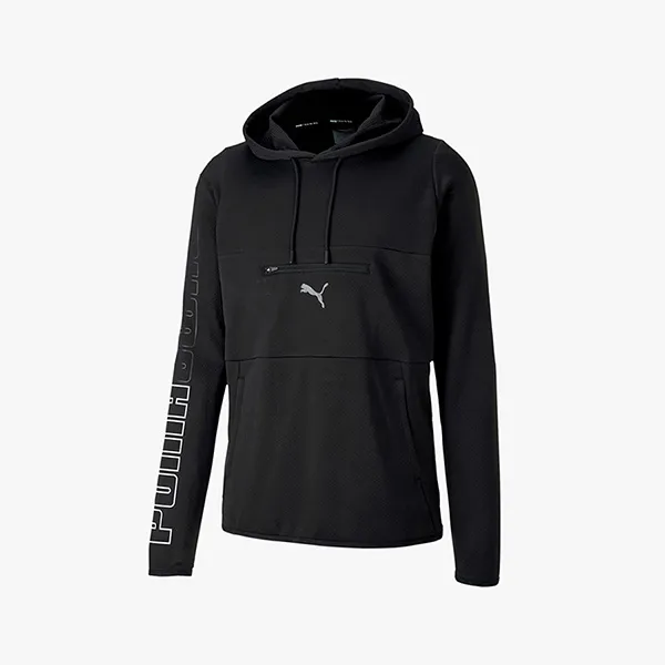 Áo Hoodie Puma Power Knit Trainning Hoodie Black 518978-01 Màu Đen Size M