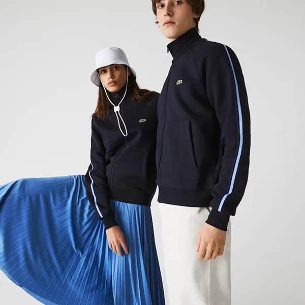 Áo Khoác Nỉ Lacoste Unisex High-Neck Organic Cotton Zip Sweatshirt SH1704-HDE Size M - Thời trang - Vua Hàng Hiệu