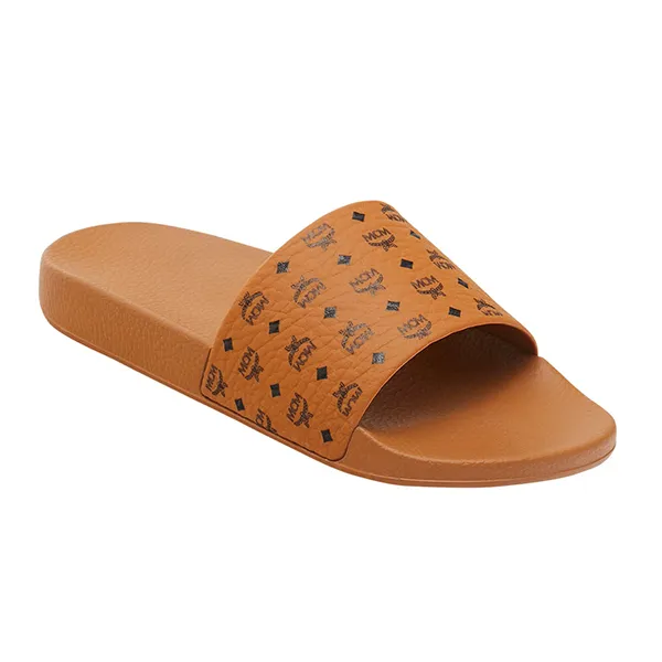 Dép MCM Men’s Monogram Print Rubber Slides Màu Nâu Size 41 - Dép - Vua Hàng Hiệu