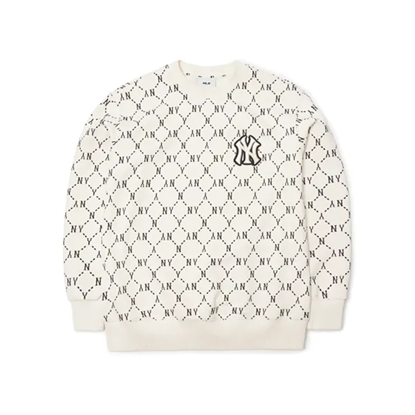 Áo Nỉ Sweater MLB Monogram Diamond All Over Overfit