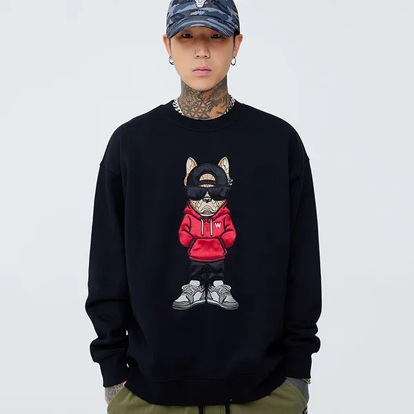 Áo Nỉ Sweater LifeWork Big Hood Hip Dog Sweatshirt Màu Đen
