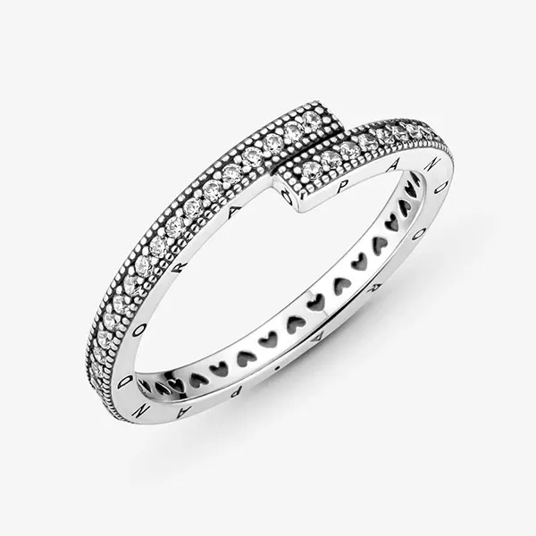 Nhẫn Pandora Sparkling Overlapping Ring Đính Đá - Trang sức - Vua Hàng Hiệu