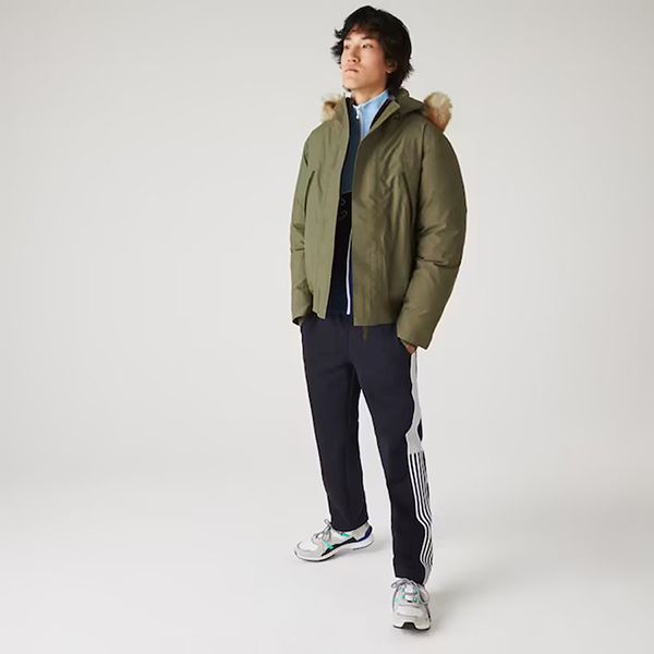 Áo Khoác Lacoste Men's Short Water-Resistant Quilted Hooded Parka Size 46 - 3