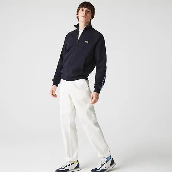 Áo Khoác Nỉ Lacoste Unisex High-Neck Organic Cotton Zip Sweatshirt SH1704-HDE Size M - Thời trang - Vua Hàng Hiệu