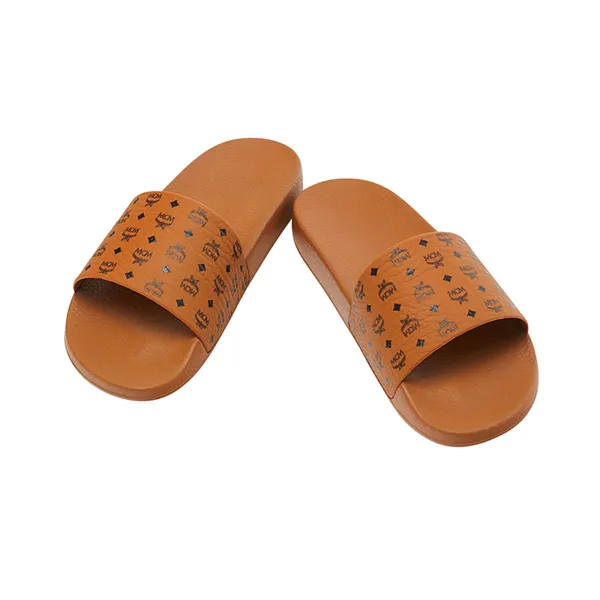 Dép MCM Men’s Monogram Print Rubber Slides Màu Nâu Size 41 - Dép - Vua Hàng Hiệu