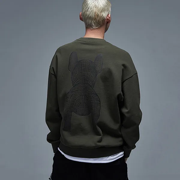 Áo Nỉ Sweater LifeWork Radoc Big Logo Sweatshirt Màu Xanh Rêu - Thời trang - Vua Hàng Hiệu