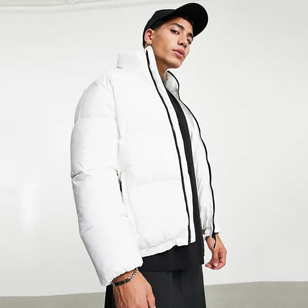Áo Khoác Bershka Puffer Jacket In White Màu Trắng Size XS - Thời trang - Vua Hàng Hiệu