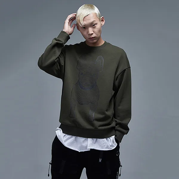 Áo Nỉ Sweater LifeWork Radoc Big Logo Sweatshirt Màu Xanh Rêu - Thời trang - Vua Hàng Hiệu