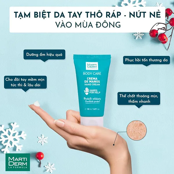 Kem Dưỡng Da Tay Martiderm Body Care Hand Cream 50ml