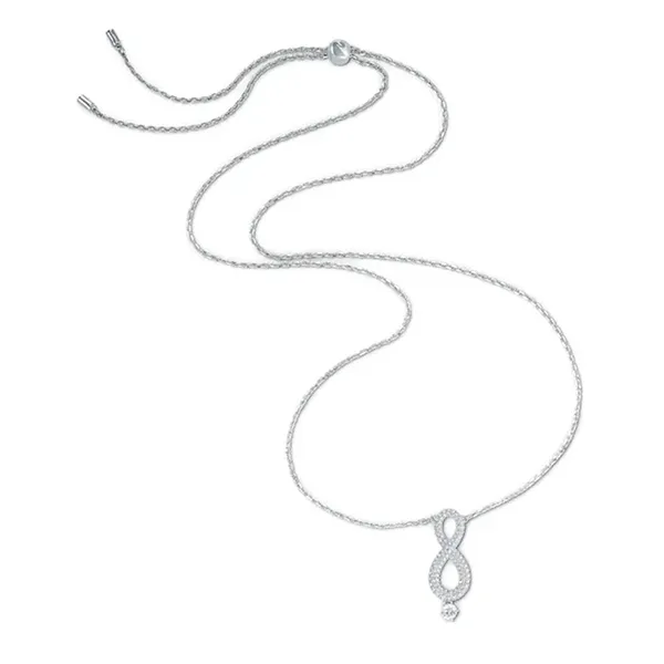 Dây Chuyền Swarovski Infinity Necklace Infinity, Long, White, Rhodium Plated 5537966 - 1