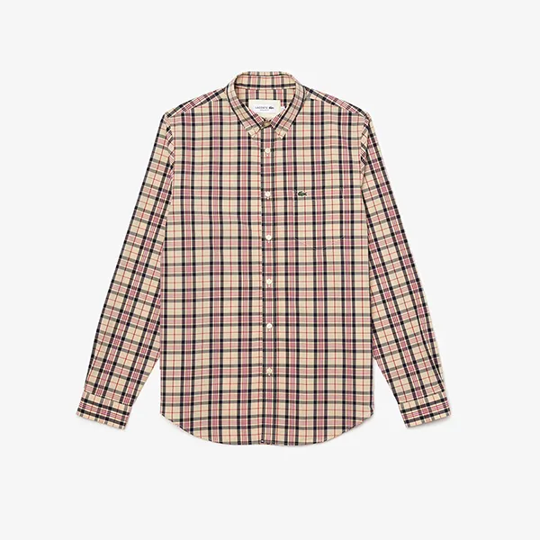 Áo Sơ Mi Dài Tay Lacoste Men’s Regular Fit Check Cotton Poplin Shirt Kẻ Phối Màu Size 38 - Thời trang - Vua Hàng Hiệu