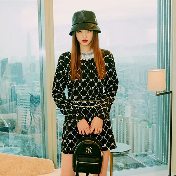 Váy MLB Monogram Dress New York Yankees 3FOPM0314-50BKS Màu Đen