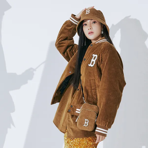 Mũ MLB Corduroy Bucket Boston Red Sox 3AHTC0116-43BRS Màu Nâu