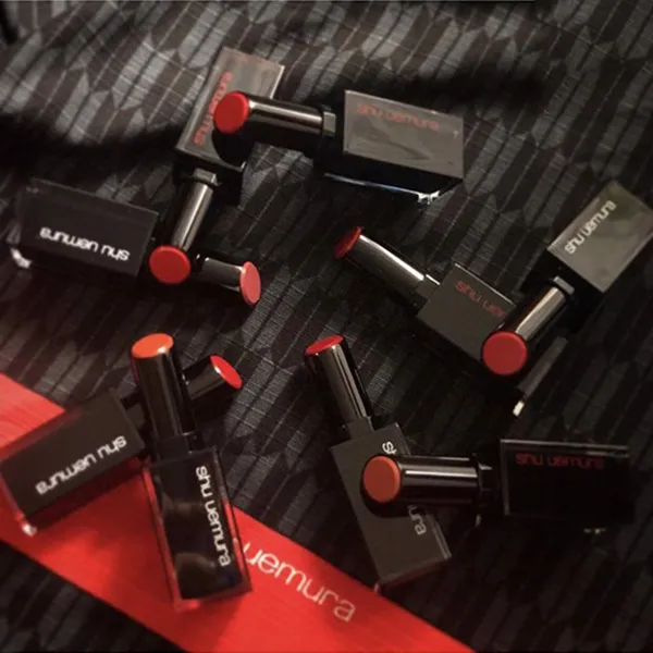 Son Shu Uemura Amplified BG 963 Màu Cam Đất Dòng Vỏ Đen - Son Môi - Vua Hàng Hiệu