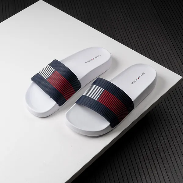 Dép Tommy Hilfiger Daily White Phối Màu Size 43