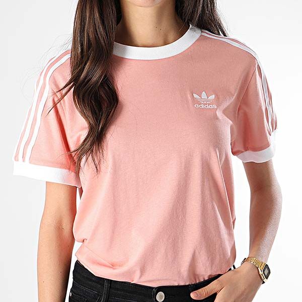 Áo Thể Thao Nữ Adidas Originals 3 Stripes Tee Tshirt DV2583 Màu Hồng Size S - 3
