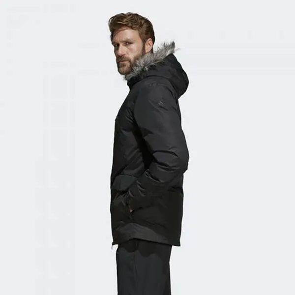 Áo Khoác Adidas Hooded Parka Jacket Faux Fur CF0879 Màu Đen Size S - 4