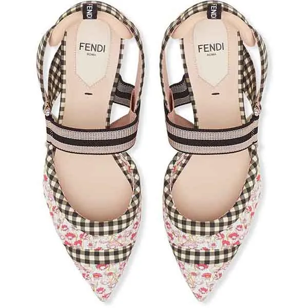 Giày Cao Gót Fendi Colibri Floral Slingback Pumps Màu Hồng Size 37 - Giày - Vua Hàng Hiệu