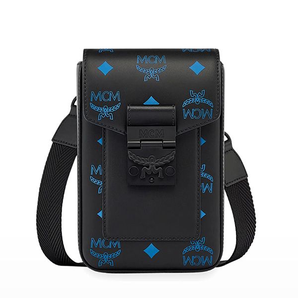 Túi MCM Men's Color Splash Logo Mini Crossbody Bag Màu Đen/Xanh Blue - 2