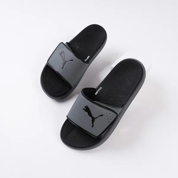 Dép Puma Softride Slides Black-Steel Gray Màu Đen Phối Xám