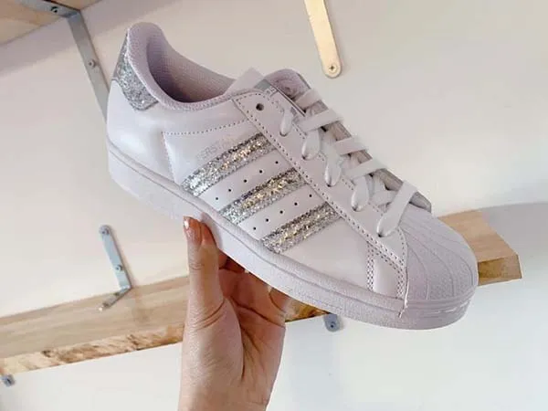 Giày Thể Thao Unisex Adidas Superstar Diamond White/Silver FZ4445 Màu Trắng - Giày - Vua Hàng Hiệu
