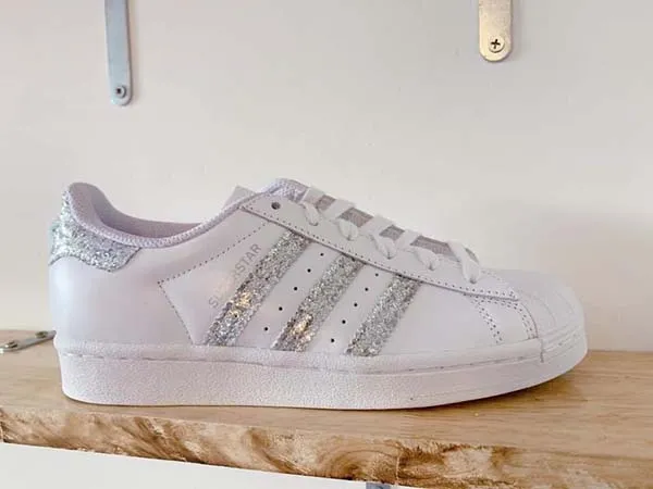 Giày Thể Thao Unisex Adidas Superstar Diamond White/Silver FZ4445 Màu Trắng - Giày - Vua Hàng Hiệu