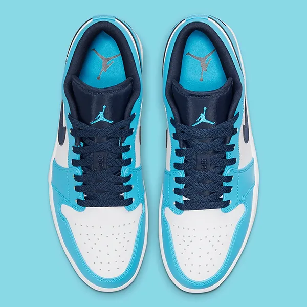 Giày Thể Thao Nike Air Jordan 1 Low 'UNC' 553558-144 Màu Xanh Blue Size 42