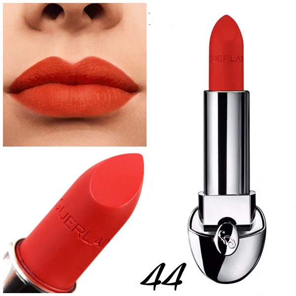Son Guerlain Rouge Matte 44 Màu Cam Đỏ Không Case Da