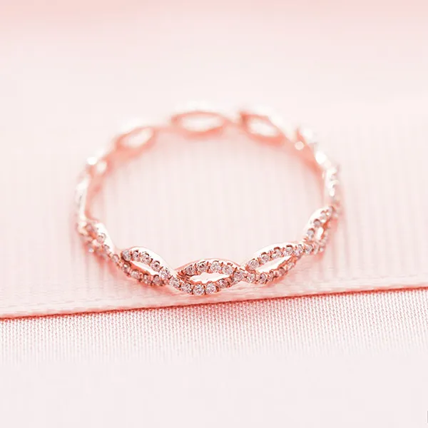 Nhẫn Morina Wave N0270 Màu Vàng Hồng