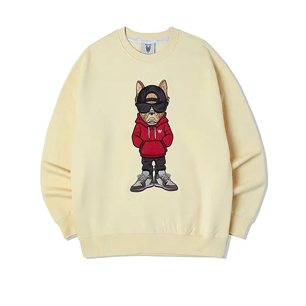 Áo Nỉ Sweater LifeWork Big Hood Hip Dog Sweatshirt Màu Vàng Nhạt