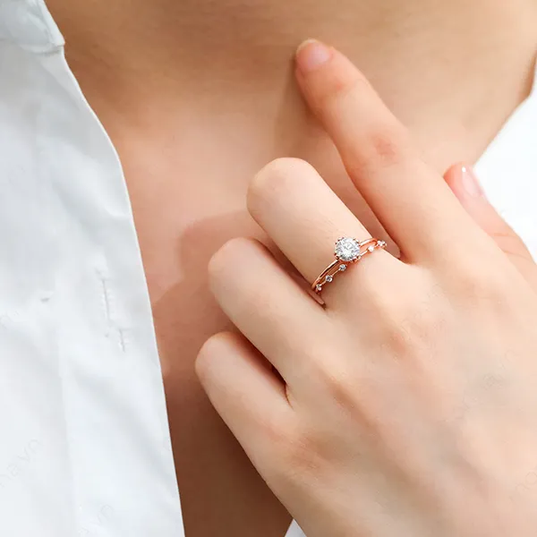 Nhẫn Morina Twinly N0205 Màu Vàng Hồng